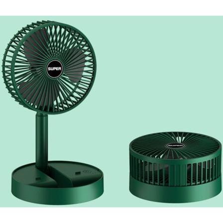 Lang foldebordsventilator Teleskopisk vægventilator, grøn