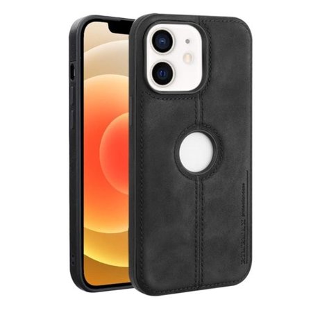 Kunstlæderskal til iPhone 12 - Svart