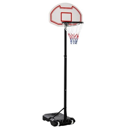 Rootz Basketball Stand - Børne Basketball Stand - Basketball Hoop - Wheels Base - Sort/Hvid