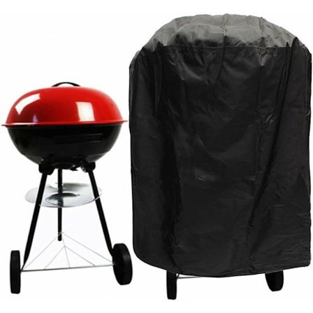 Rund BBQ Grilltrekk - Vanntett, Støvtett og Pustende - BBQ Grillregnbeskyttelse - Med Oppbevaringspose