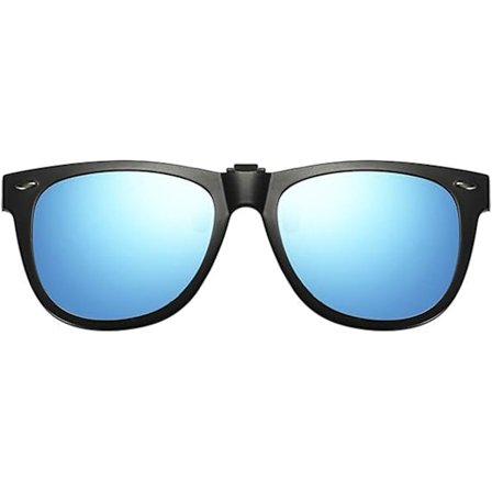 Isblå Clip-on Polariserte Solbriller for Briller med Styrke
