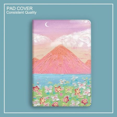 Tyylikäs suojakotelo iPad Air 11"Air6 Floral Mount Fuji silikonille