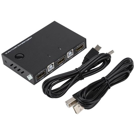 AM-KM201 KVM-kytkin 2-porttinen HDMI-jakaja 1080P 4K 2 tietokoneelle yhden näytön jakamiseen