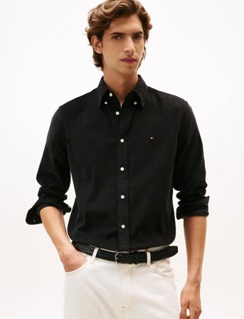Tommy Hilfiger Solid Corduroy Rf Shirt - Black - XXXL