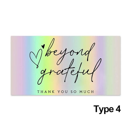 50ST Tack för din beställning Uppskatta kort TYP 4 TYP 4