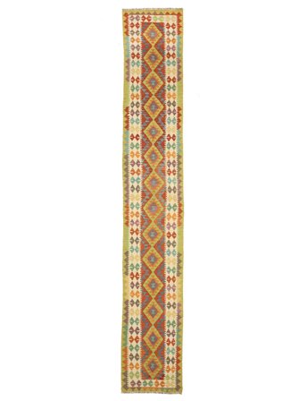 Mały Kilim Afgan Old Style Dywan 77X492 Wełna