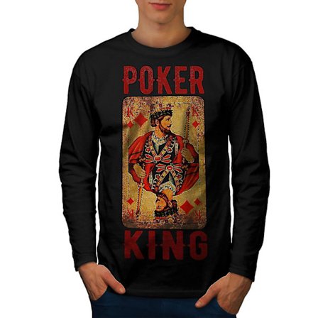Poker Diamond King Långärmad T-shirt för män