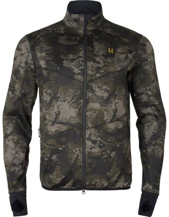 Härkila M's Noctyx Camo Full Zip FleecePullover Axis Msp Black