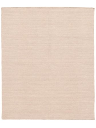 Handloom Flat 250X300 Large Light Pink Plain (Single Colored) Wool Rug