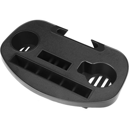 Nollgravitationsstolsbricka med mugghållare, kompatibel med hopfällbara stolar, universell klämma på brickbord, mugghållarfäste med telefonfack