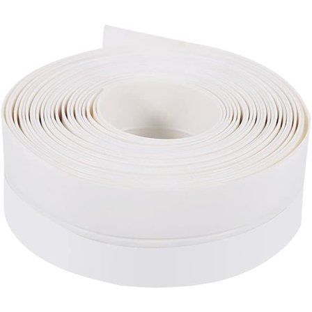 Silikone Gummi Dør Vindue Tætningsliste Selvklæbende Vejrbeskyttelse 3,8 cm Bred Vandtæt Vindtæt Støvtæt Lydtæt 5m (Hvid)
