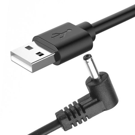USB till DC 3.5mm x 1.35mm 2A Max DC Rätvinklig Kontakt Strömkabel för Fläktar