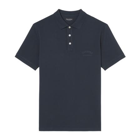 Marc O'Polo Short-sleeved regular polo shirt in piqué fabric Blå, Herre