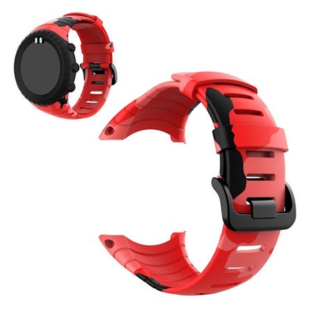 Suunto Core kamouflageklockarmband i silikon - Röd