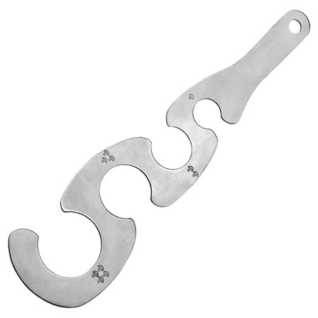 Spaghettimåler i rustfrit stål med 4 huller, S-formet, holdbar køkkenredskab