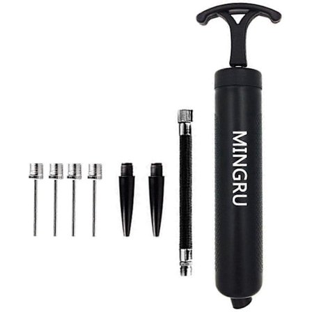 Boldpumpe til basketball, fodbold, volleyball, rugby, vandpolo og andre oppustelige produkter Inklusive luftpumpe, nål og dyse