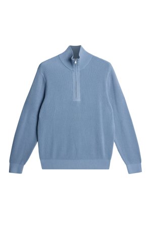 J.Lindeberg - Alex Half Zip Knitted Sweater - Blau - Mann - XL