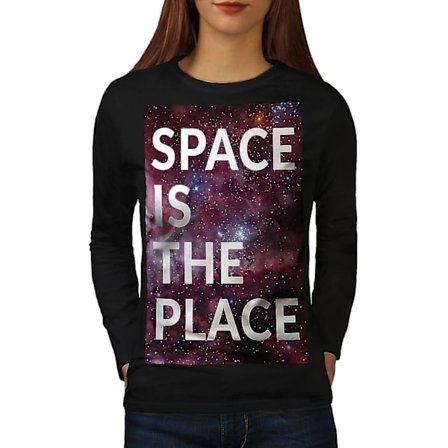 Space Is The Place Svart långärmad T-shirt för kvinnor