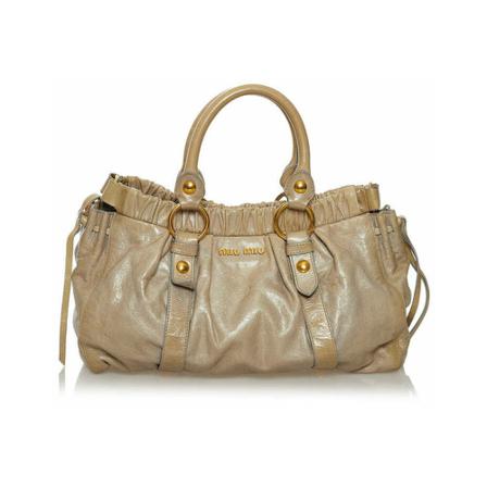 Miu Miu Pre-owned, Pre-owned Shoulder Bags Beige, Dames, Maat:ONE Size