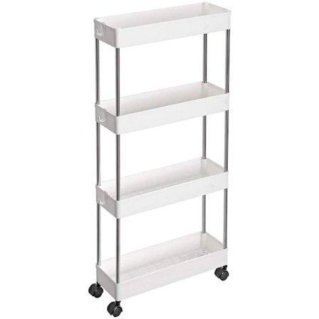 Rootz Trolley - Badeværelsesvogn - Køkkenvogn - Hvid - 40 x 12,5 x 86