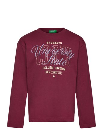 T-Shirt L/S Burgundy United Colors Of Benetton