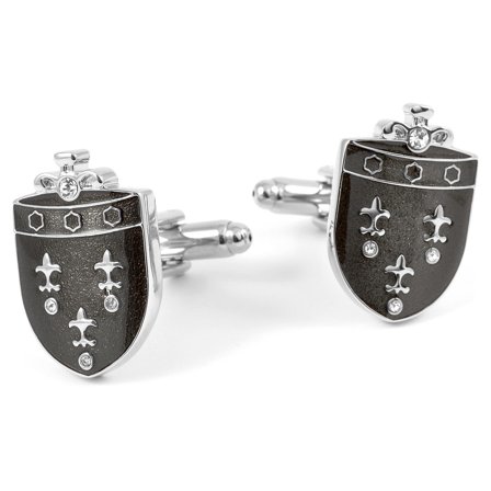 Spinki do mankietów z herbem z fleur-de-lis dla mężczyzn