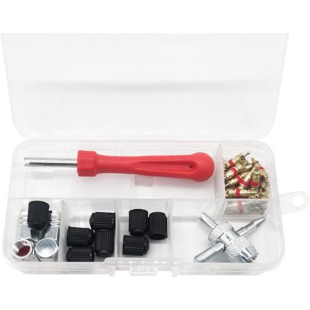 Rengasventtiilin korjaussarja, Schrader-venttiilin työkalu, venttiilin ytimen poistotyökalu autoille, polkupyörille ja autoille