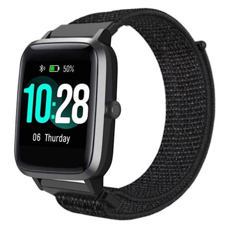 Nylon loop watch band for Haylou Solar watch - Black