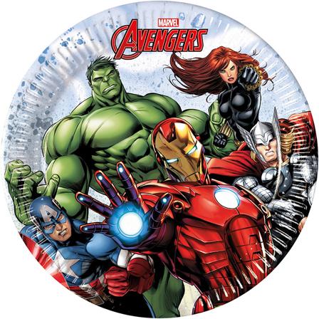 Avengers Paptallerkener 20 cm 8-pak