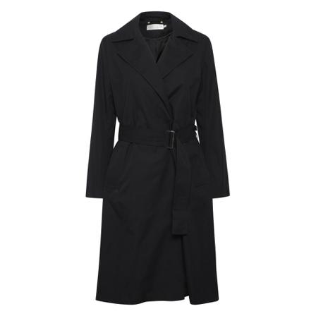 InWear YumaIW Frakke Sort, Dame Trenchcoat, Størrelse: 2XL
