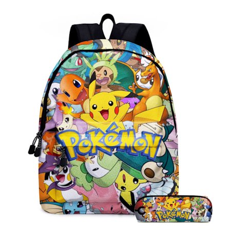 Pikachu tecknad grundskole- och gymnasieelevryggsäckar och barnryggsäckar