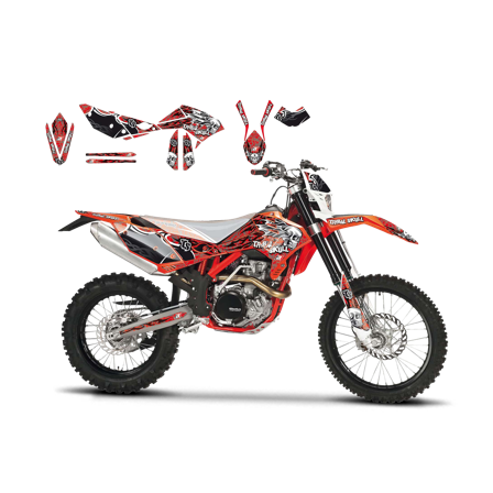 Dekor Blackbird Tribal Scull - Beta RR 400 4T 2010-2012