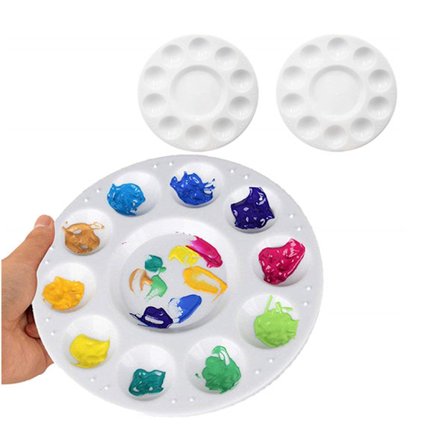 Muovista valmistetut maalauspaletit, taidemaalauksen paletti, sekoitettu paletti, 5 kpl väripaletteja