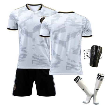 Qatar Fotbolls-vm 2022 Tyskland Fotbollssats - Vit Svart 20