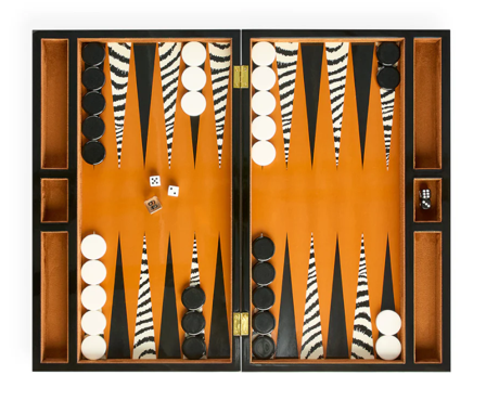 Jonathan Adler Zebra Backgammon Spill 47x28,6