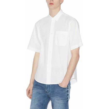 Armani Exchange, Short Sleeve Shirts Wit, Heren, Maat:XS