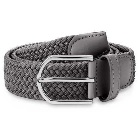 Flex | Szary elastyczny pleciony pasek dla mężczyzn - Paski elastyczne