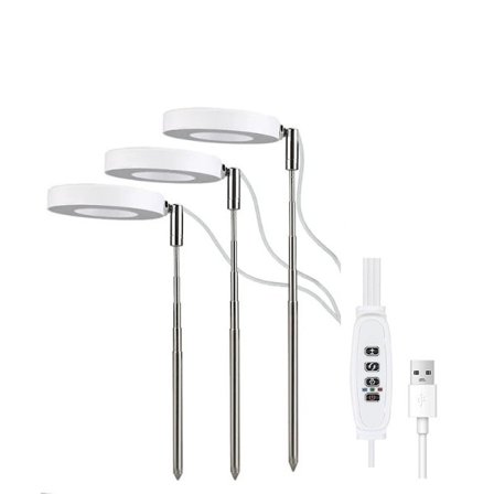 3,5-tommers tre-hoved rød og blå lys 15W justerbar plantevækstlys