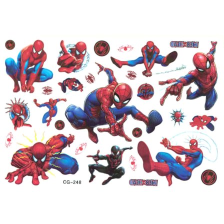 Spiderman 17 børnetatoveringer Avengers tatovering