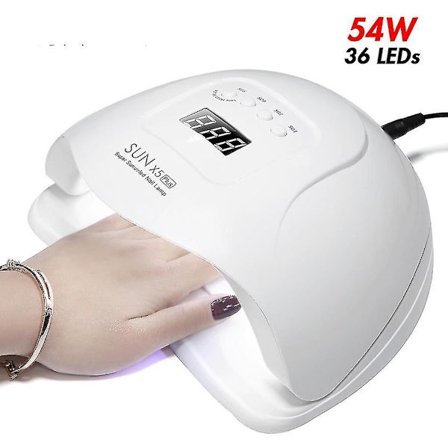 UV-lampe for gel neglelakk med bevegelsessensor - 48 W[HK]