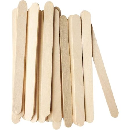 200 Popsicle Sticks Naturliga Hantverkspinnar Gör-det-själv-träpinnar Livsmedelsklass Lämplig för Hemlagad Glass (ca 11,4 cm)