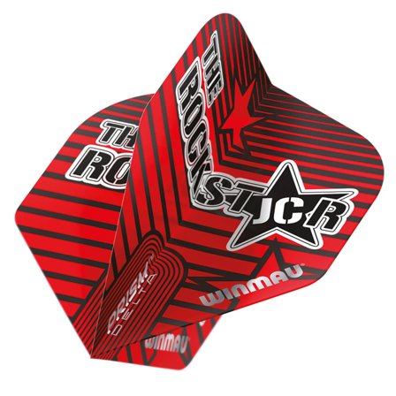 Winmau Darts Flights Standard Delta Prism Joe Cullen Rockstar Red/Black 3 Sets (9 Flights) - Best for Long Games