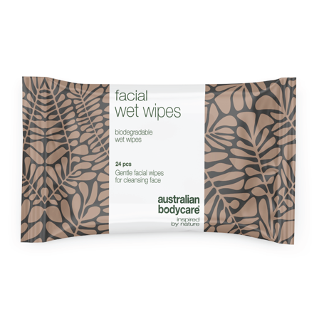 Australian Bodycare Face Wet Wipes, 24 stk.