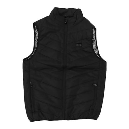 Musta 9-alueinen sähkölämpöliivi, pystykaulus, muodikas kaksoisohjaus, USB-lämpöliivi ulkoiluun, XL