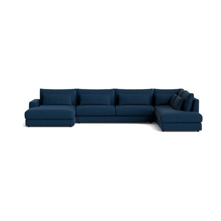 Sevilla U-sofa, venstrevendt - Aragon Blå - 420x240x85 - Sofa, u-sofa