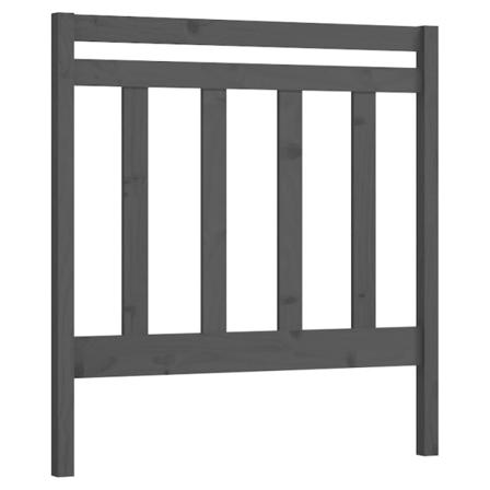 Vidaxl Sänggavel Grå 96x4x100 Cm Massiv Furu Grå