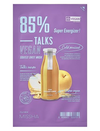 Missha Missha Talks Vegan Squeeze Sheet Mask - Nude - 27 g