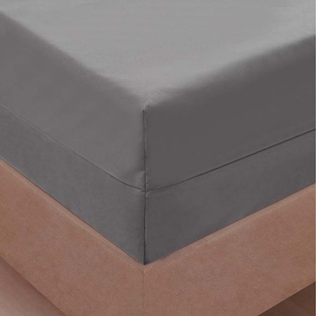 6-sidigt cover Vattentätt lakan GRÅ X-LÅNG TWIN