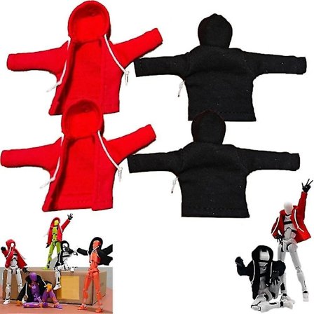 Limited Edition - Hoodie Dummy13 Magnetisk Actionfigursett, T13 Actionfigursett, 3d-trykt flerleddet poserbar robot med stativ, kul skrivebordstil