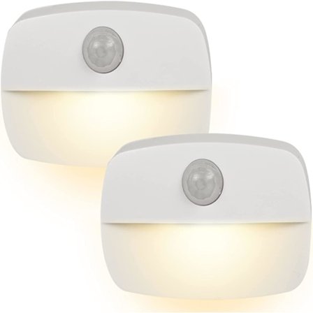 Nattlampa med LED-batteri och rörelsesensor, strömförsörjningsriktningsbrytare